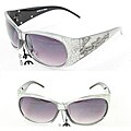 Women's P2089 Silver Round Sunglasses