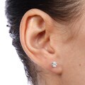 14k White Gold 3/4ct TDW Diamond Solitaire Earrings (G-H, I1-I2)