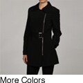 Anne Klein Women's Asymmetric Bonded Coat