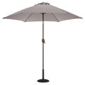 Aluminum Taupe 9-foot Outdoor Market Umbrella with Crank and Auto-tilt