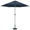 Aluminum Navy 9-foot Outdoor Market Umbrella with Crank and Auto-tilt