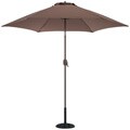 Aluminum Cocoa Brown 9-foot Outdoor Market Umbrella with Crank and Auto-tilt