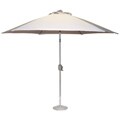 Aluminum Natural 9-foot Outdoor Market Umbrella with Crank and Auto-tilt