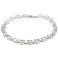 Sterling Silver Aquamarine Link Bracelet
