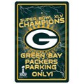 Green Bay Packers Super Bowl Champion Parking Sign