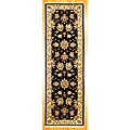 Afghan Oushak Navy/ Beige Wool Rug (2'5 x 8')