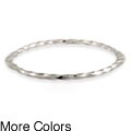 Sterling Silver Diamond-cut Twist Design Bangle Bracelet