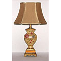Floral Patina Beige Floral Table Lamp