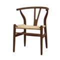Wishbone Dark brown Wood Y Chair