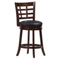 Verona Lattice Back Espresso 24-inch Swivel Chair