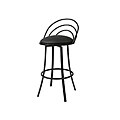 La Costa Midnight Ebony 30-inch Swivel Bar Stool