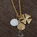 Goldplated Cotton Pearl Maltese Cross Necklace (USA)