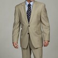Nautica Men's 2-button Tan Wool Suit