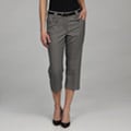 Larry Levine Women's Cropped Houndstooth Pants