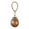 Pearls For You 14k Gold Pearl, Quartz and Diamond Necklace (H-I, I2) (8.5-9.5...
