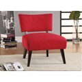 Red Microfiber Lounge Occasional Accent Chair