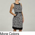 London Times Women's Cap Sleeve Tulip Skirt Dress
