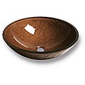 Daisy Modern Tempered Glass Vessel Bathroom Sink
