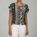 Velvet Heart Women's Zip Back Cuff Sleeve Top