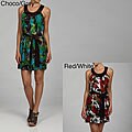 Free helpful Floral modern abstract reviews Modern Love Women's Cutout Back Tie Waist Dress