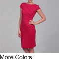 London Times Women's Sunburst Seamed Dress