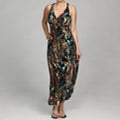 Glamour Women's Twisted Straps Mixed Print Dress