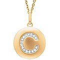 14k Yellow Gold Overlay Diamond Accent Initial 'C' Necklace