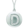 Sterling Silver 1/10ct TDW Diamond Initial 'D' Necklace (H-I, I2-I3)