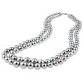 Grey Freshwater Pearl Graduated Necklace (6-11 mm)