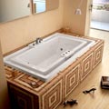 Infinity White Whirlpool Tub with Heater and Chromatherapy