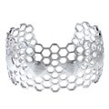 La Preciosa Sterling Silver Honeycomb Bangle