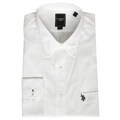 U.S. Polo Association Men's White Pinpoint Dress Shirt