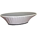Mayfair Ivory Modern Glass Top Coffee Table
