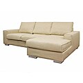 Campbell Cream Twill Modern Sectional Sofa