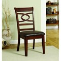 Cherry Brown Finish Dining Chairs (Set of 2)