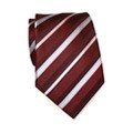 H. Luzzario & Co Men's Silk Burgundy Striped Tie