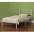 White Metal Twin Bed