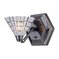 Black Chrome 1-light Wall Sconce