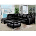 Dark Espresso Bonded Leather Match Sectional Sofa