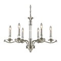 Polished Nickel 6-light Chandelier