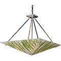 Green Sawgrass and Polished Chrome 4-light Chandelier