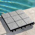 Jointstone Interlocking Dark-Grey Granite Deck Tiles (Pallet of 60)
