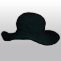 Women's Cotton Crocheted Black Wide Brim Hat (Indonesia)