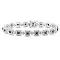 Sterling Silver 2ct TDW Black and White Diamond Bracelet (H-I, I3)