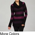 Razzle Dazzle Women's Striped Cowl Neck Sweater