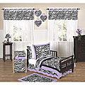 Purple Funky Zebra 5-piece Toddler Bedding Set