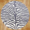 Hand-tufted Safari Grey Wool Rug (6' Round)