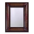 Ruler Brown Wood Mirror
