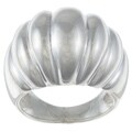 Platifina Sterling Silver Retro Domed Ring