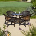 Outdoor 5-piece Wicker Dining Bistro Table Set